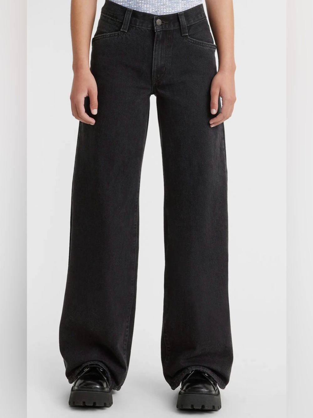 Levi's Washed Black ‘94 Baggy Wide-Leg Jeans - Size 28